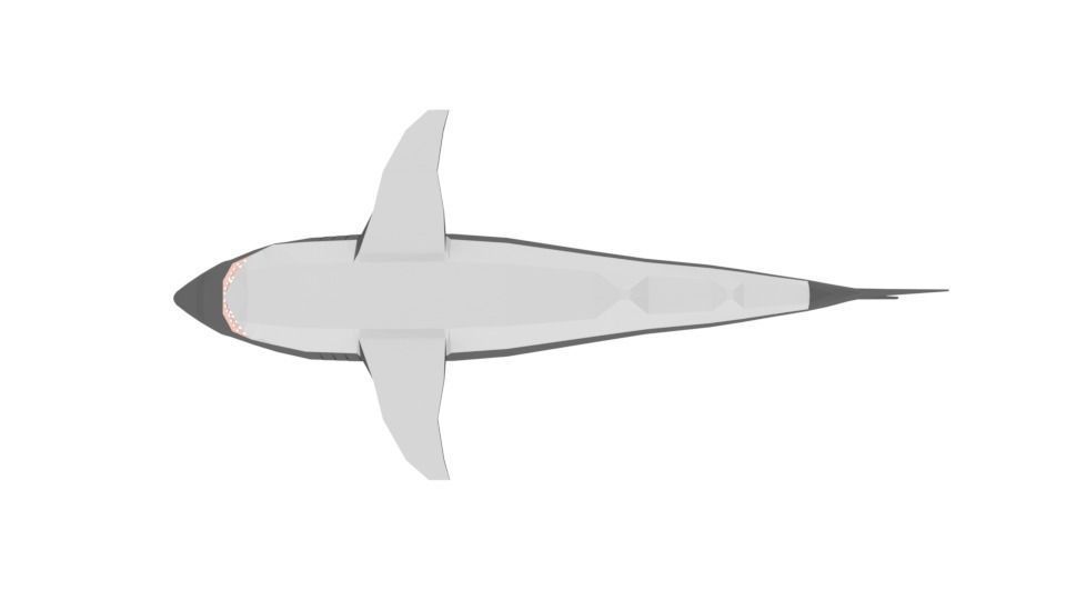 Low Poly Cartoon Shark Low-poly 3D model_9