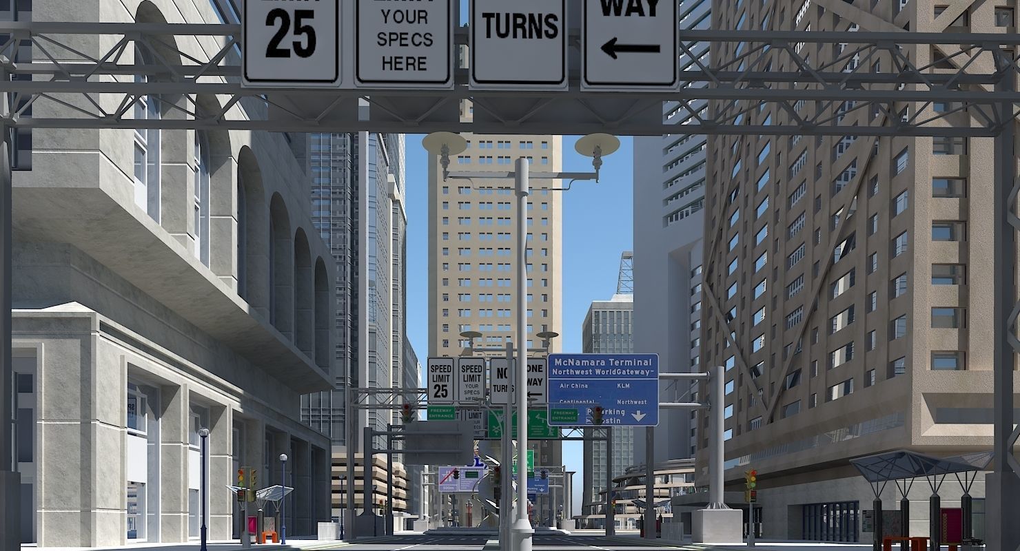 3D City Intersection 3