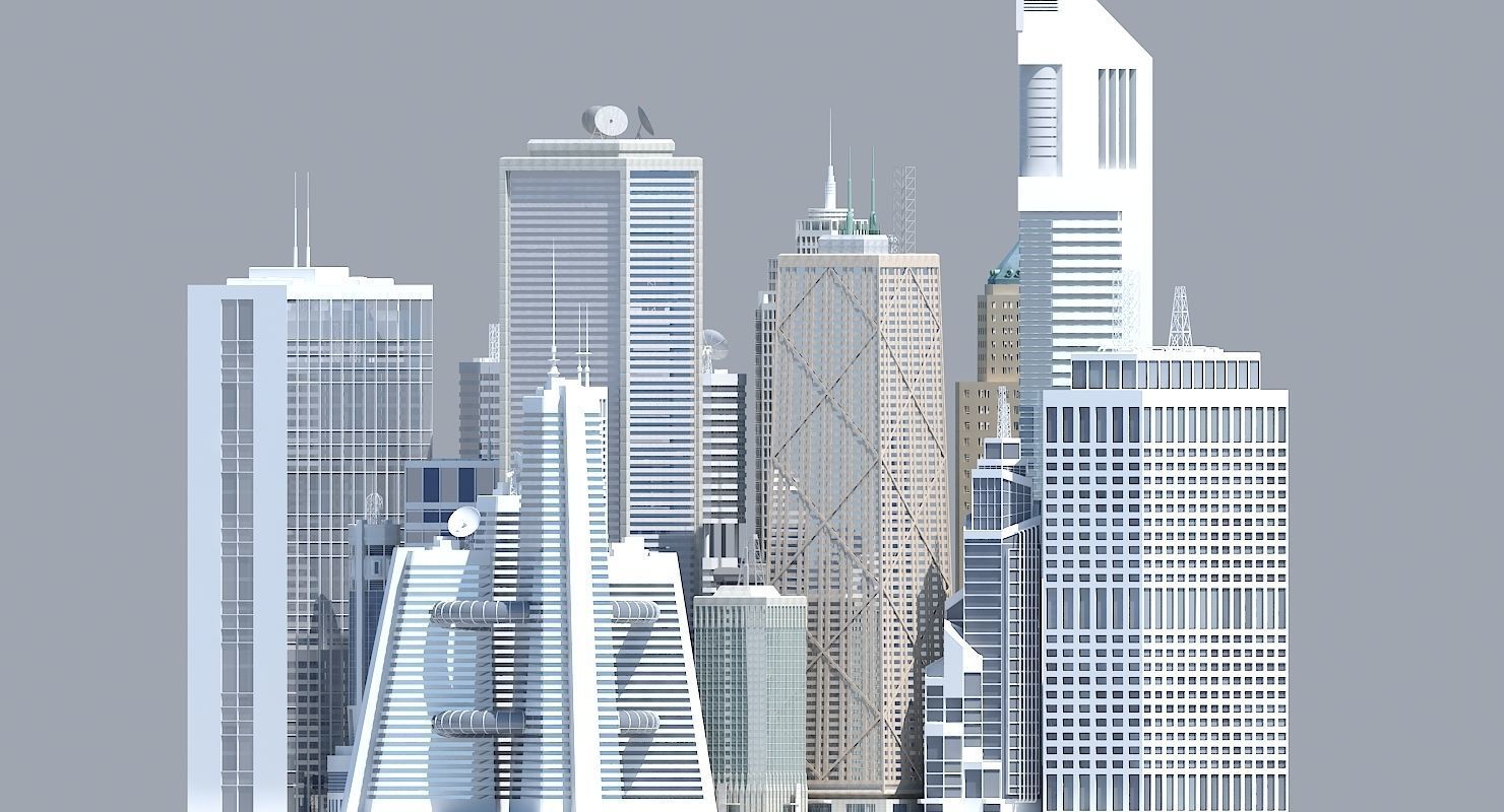 3D City Intersection 3 3D model_6