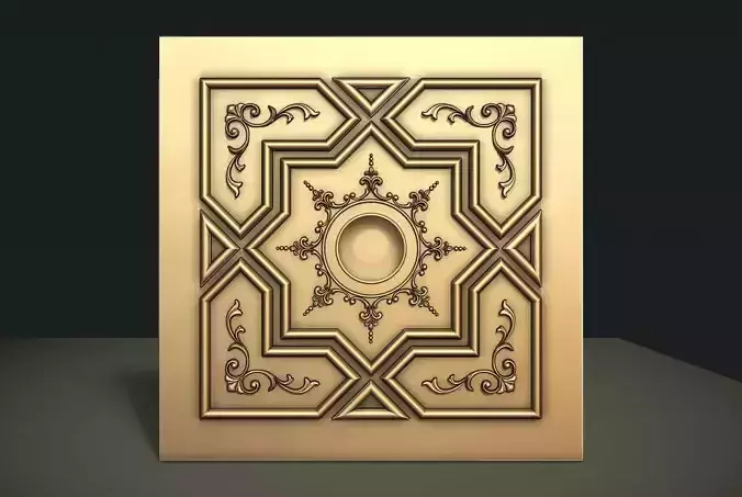 Vintage Hand Carved 3D Decor