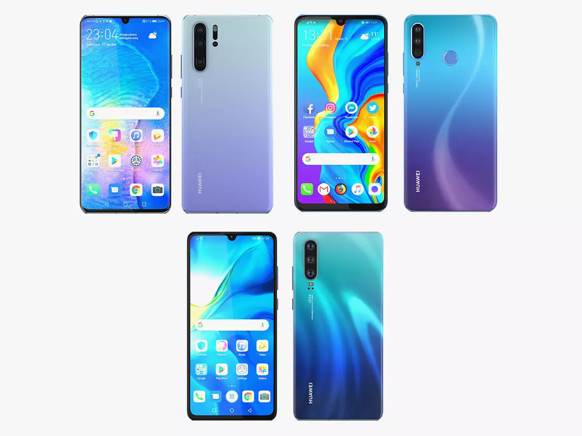 Huawei P30 and P30 Pro and P30 Lite 3D model_0