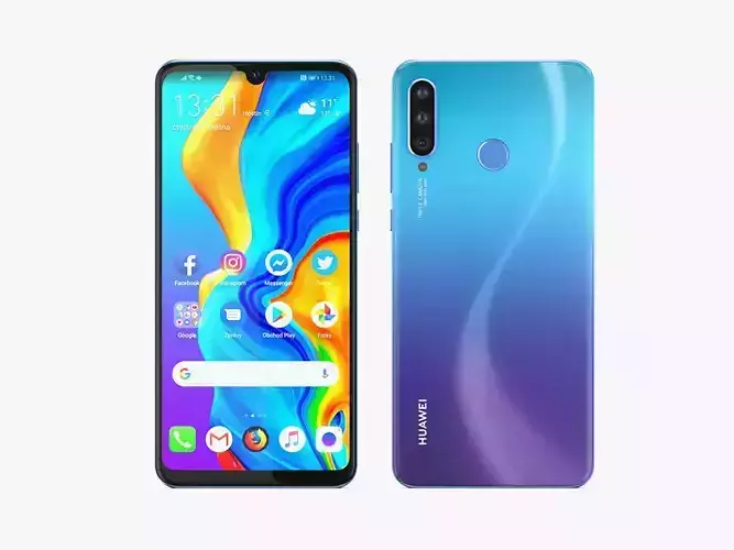 Huawei P30 Lite Peacock Blue 3D model