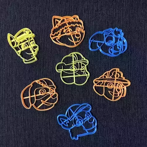 Paw Patrol Cokkie Cutter x 7 3D print model