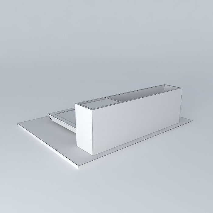 Panel TV Free 3D model_3