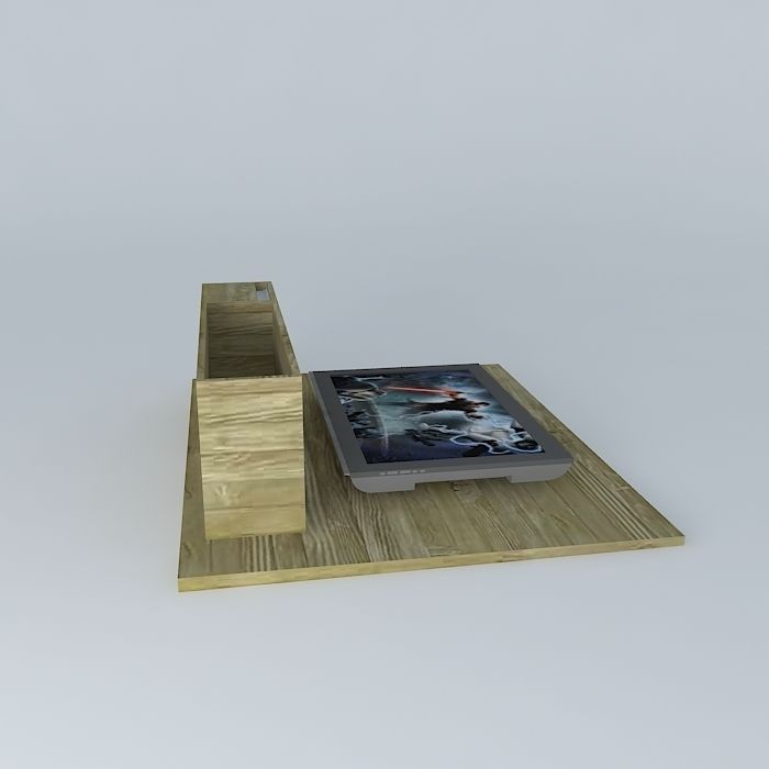 Panel TV Free 3D model_2