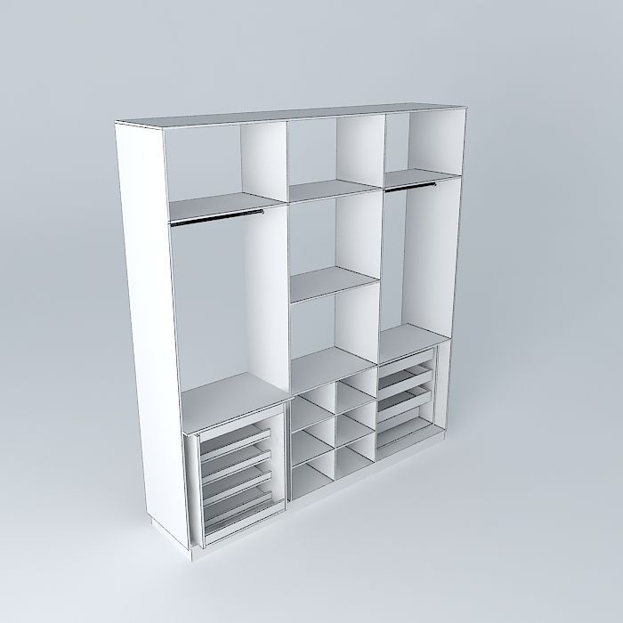 Project Single Cabinet Free 3D model_4