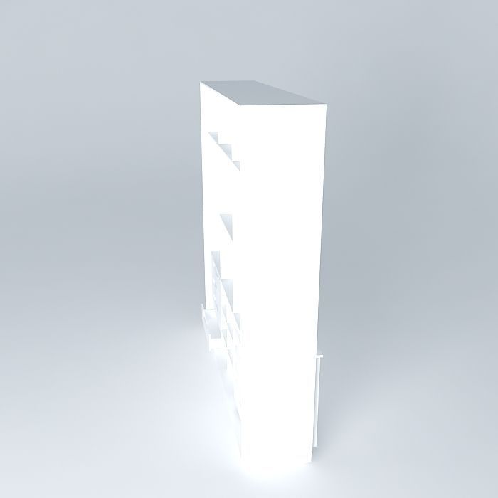 Project Single Cabinet Free 3D model_2