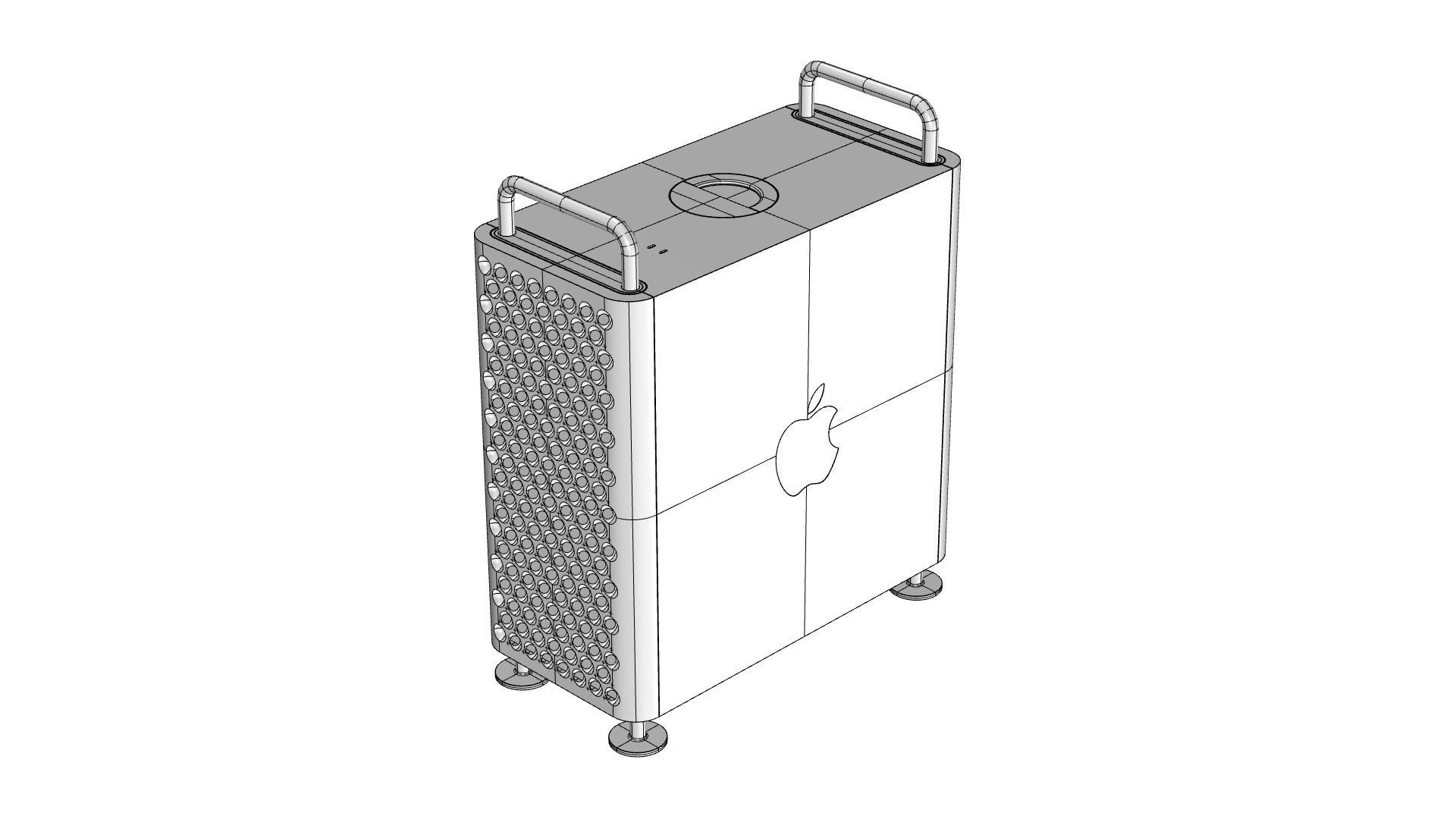Apple Mac Pro 2019 3D model_4