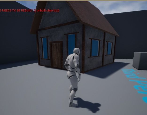 Low Poly Home house with windows Low-poly 3D model_2