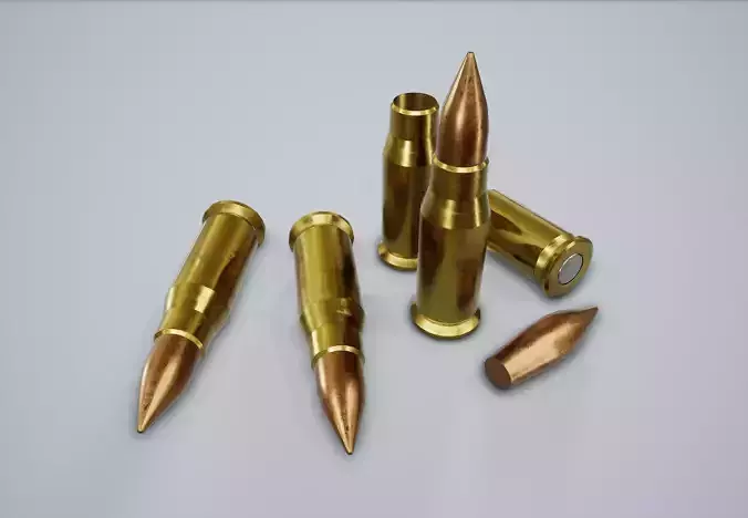 Cartridge Bullet PBR Game Ready