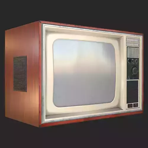 Retro Television 1980s PBR Low-poly 3D model