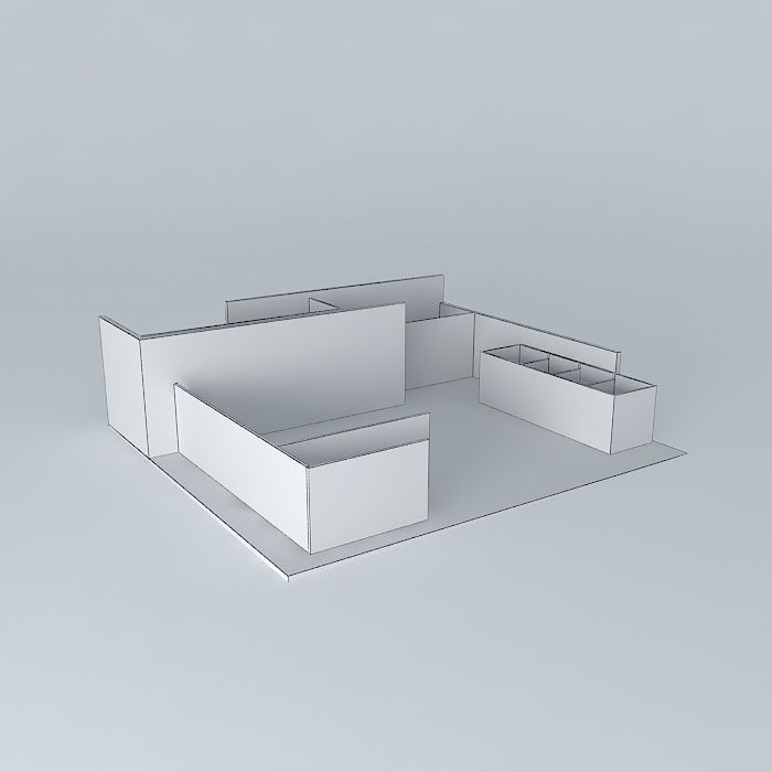 Panel TV Free 3D model_4