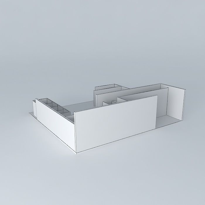 Panel TV Free 3D model_3