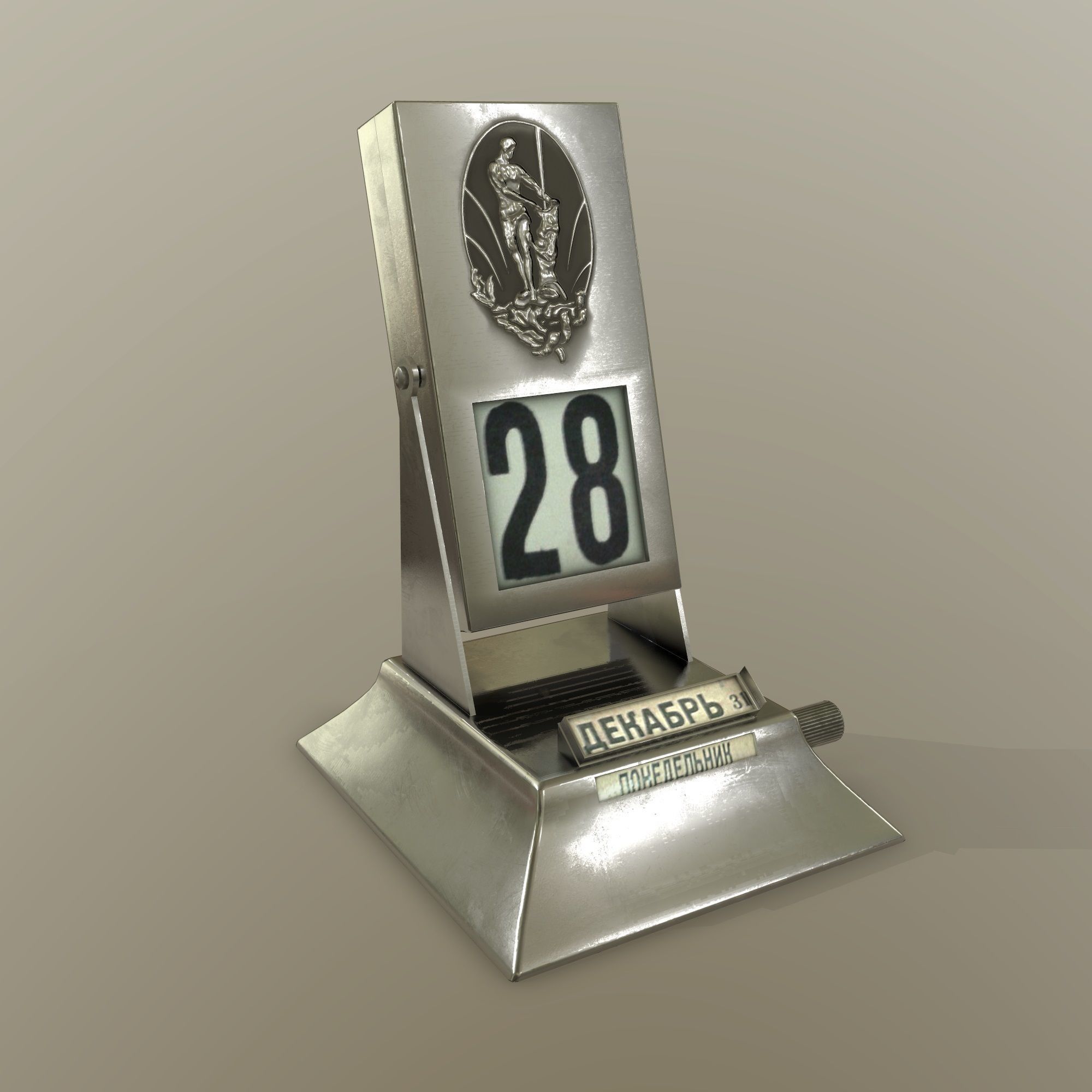 Desk Calendar  Low-poly 3D model_2
