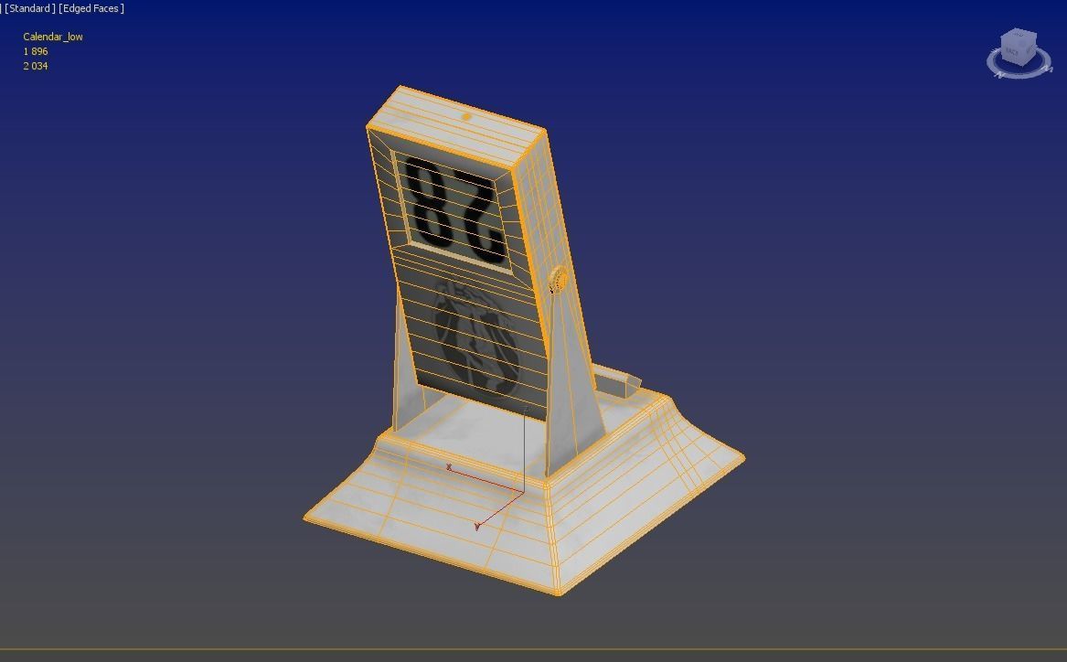Desk Calendar  Low-poly 3D model_11