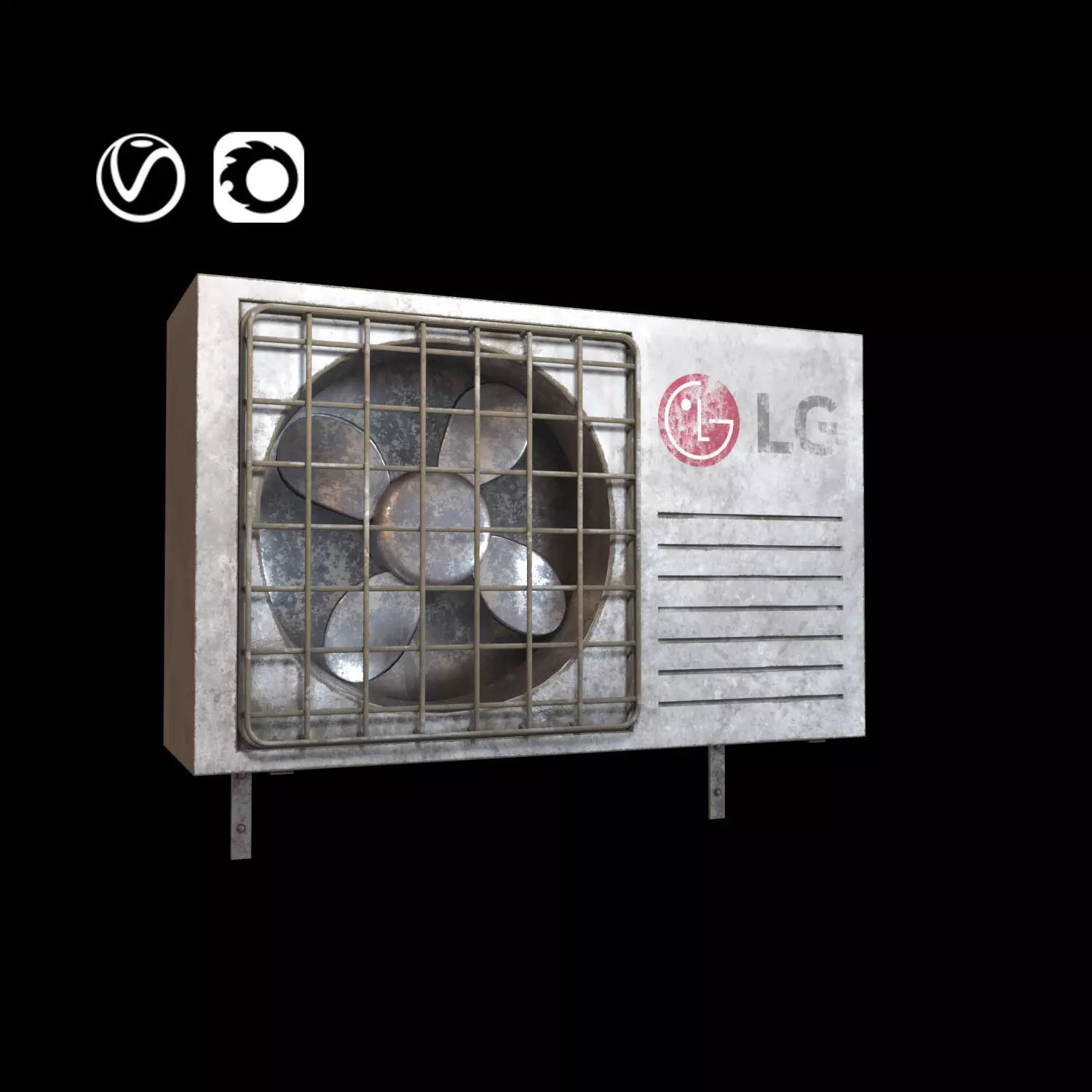 Split Conditioner System LG 3D model_0