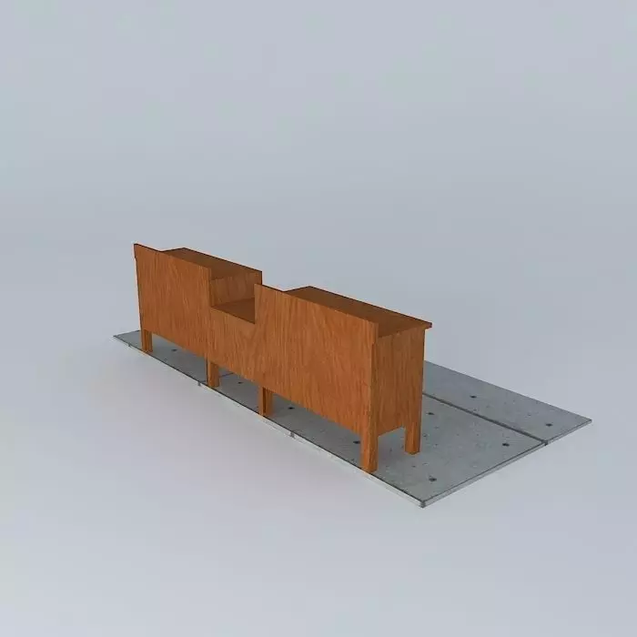 Workbench wooden bench Free 3D model