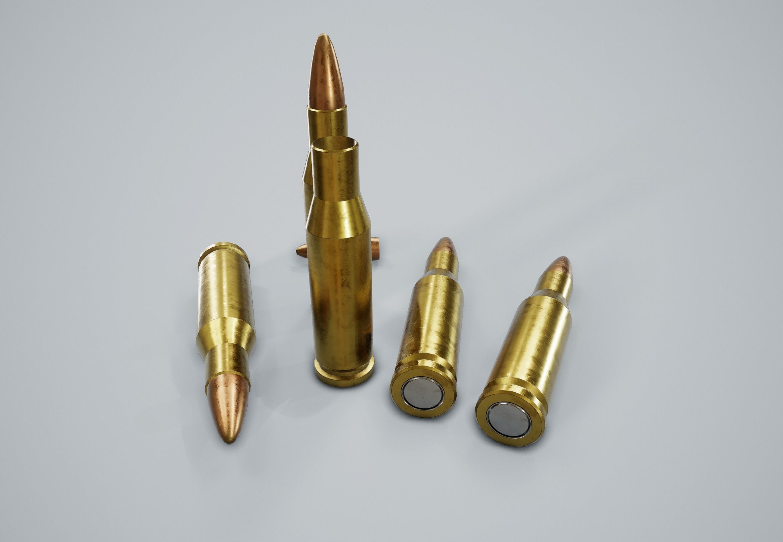 Cartridge Bullet PBR Game Ready Low-poly 3D model_4