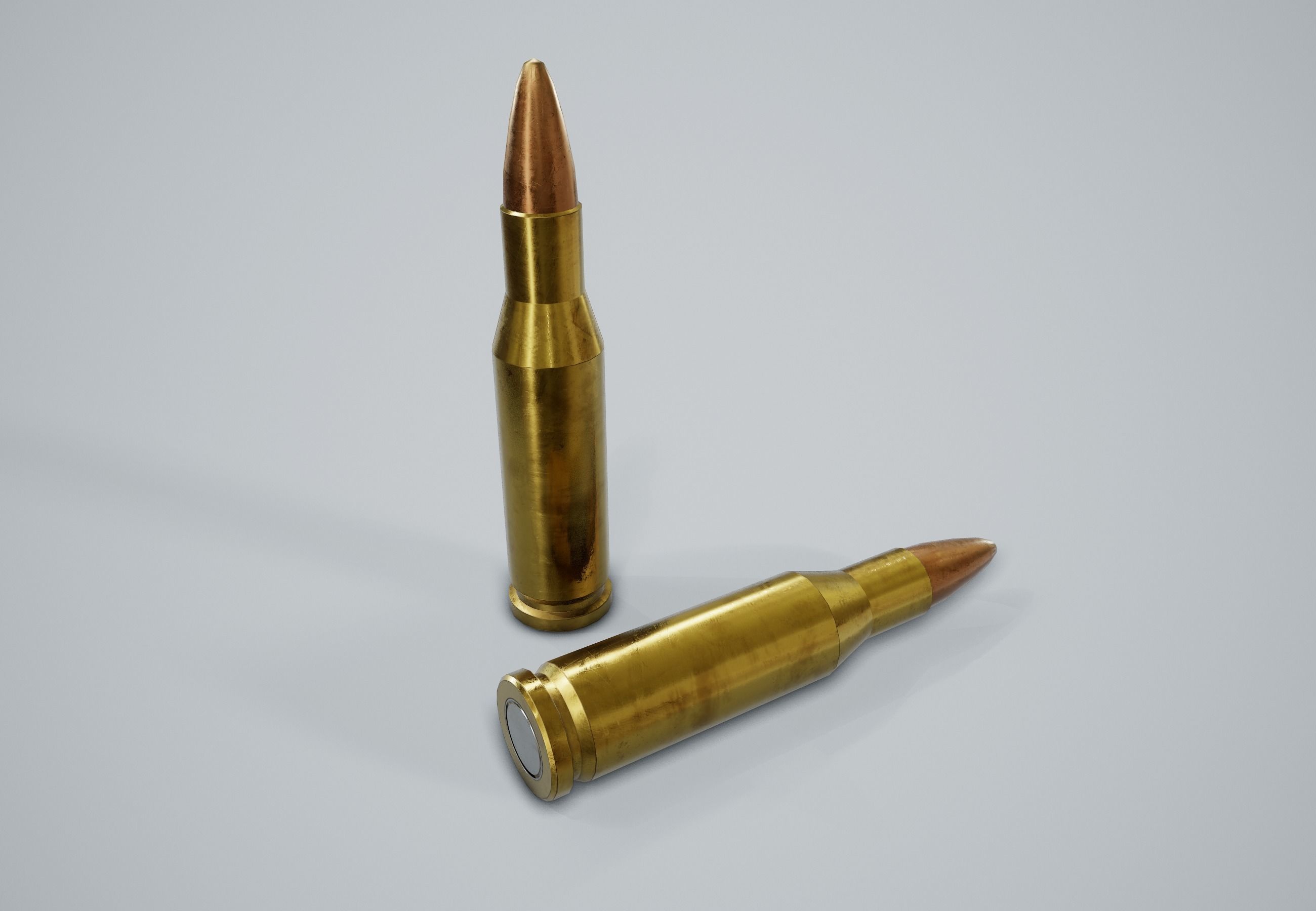 Cartridge Bullet PBR Game Ready Low-poly 3D model_2
