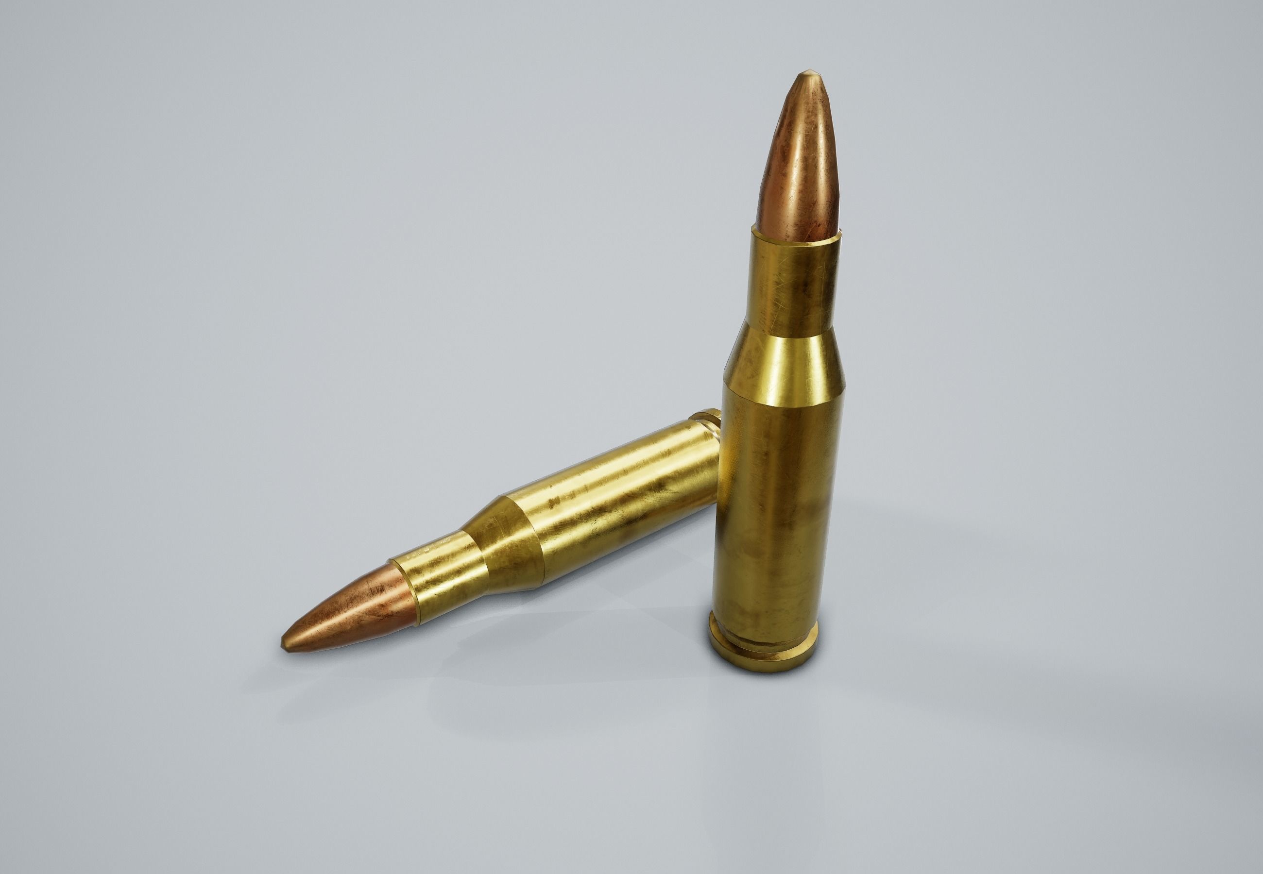 Cartridge Bullet PBR Game Ready Low-poly 3D model_3