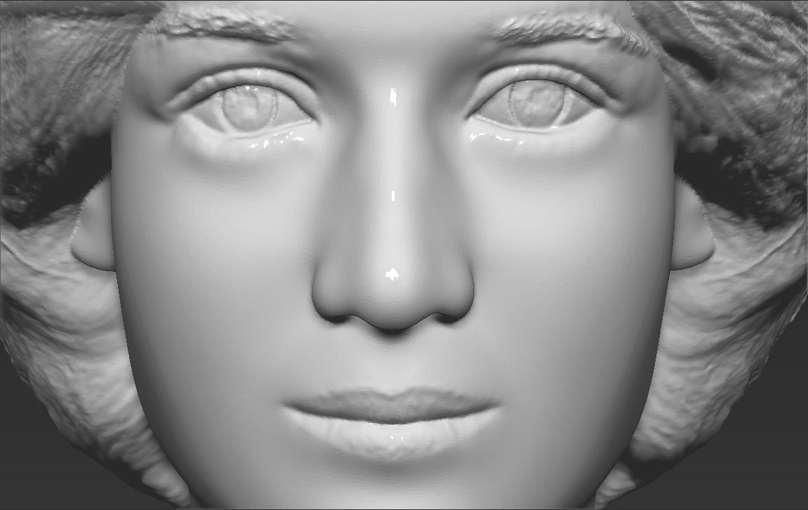 Princess Diana bust 3D printing ready stl obj formats Free 3D print model_18