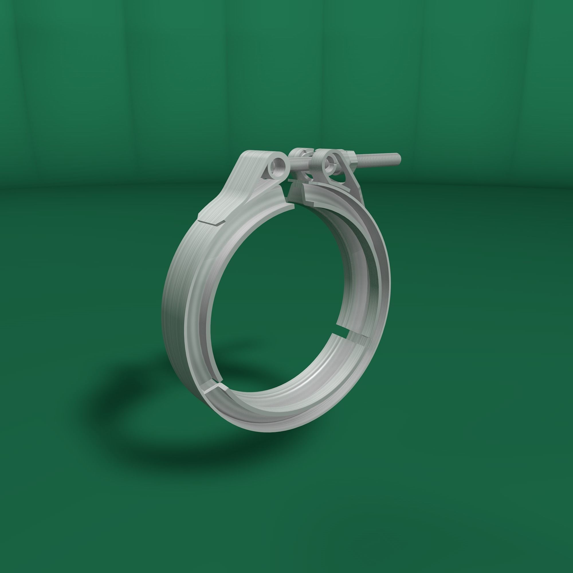 Tube clamp to join two tubes 3D model_25