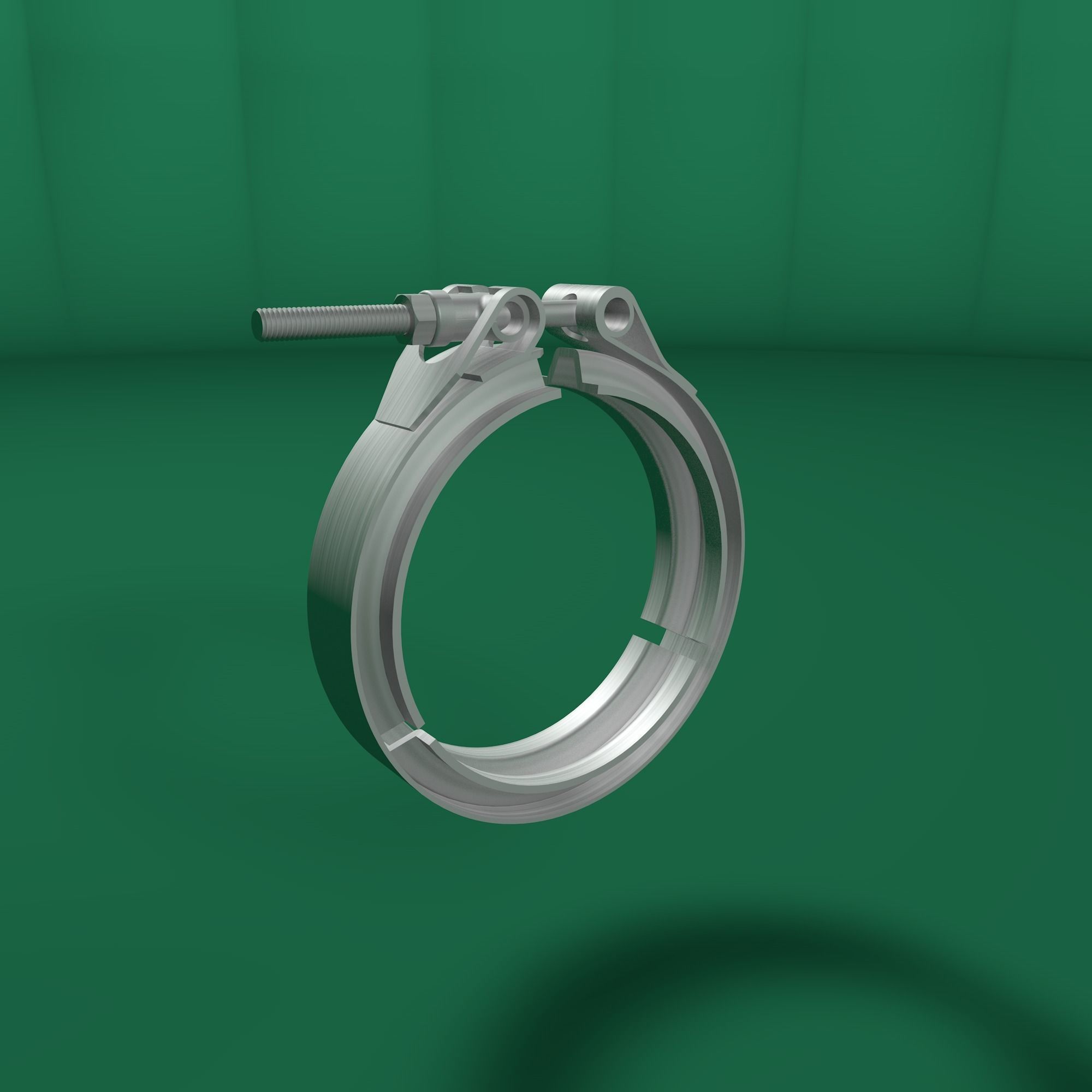 Tube clamp to join two tubes 3D model_34