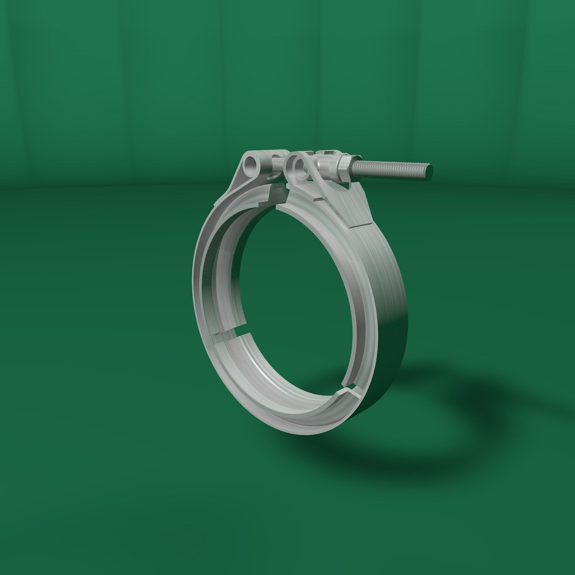 Tube clamp to join two tubes 3D model_27