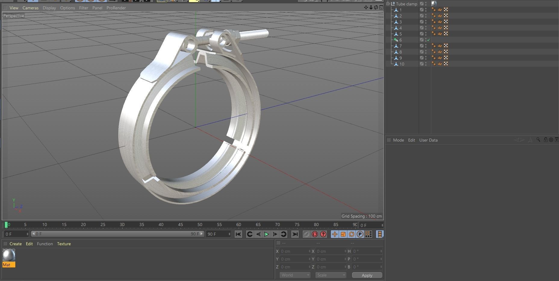 Tube clamp to join two tubes 3D model_8