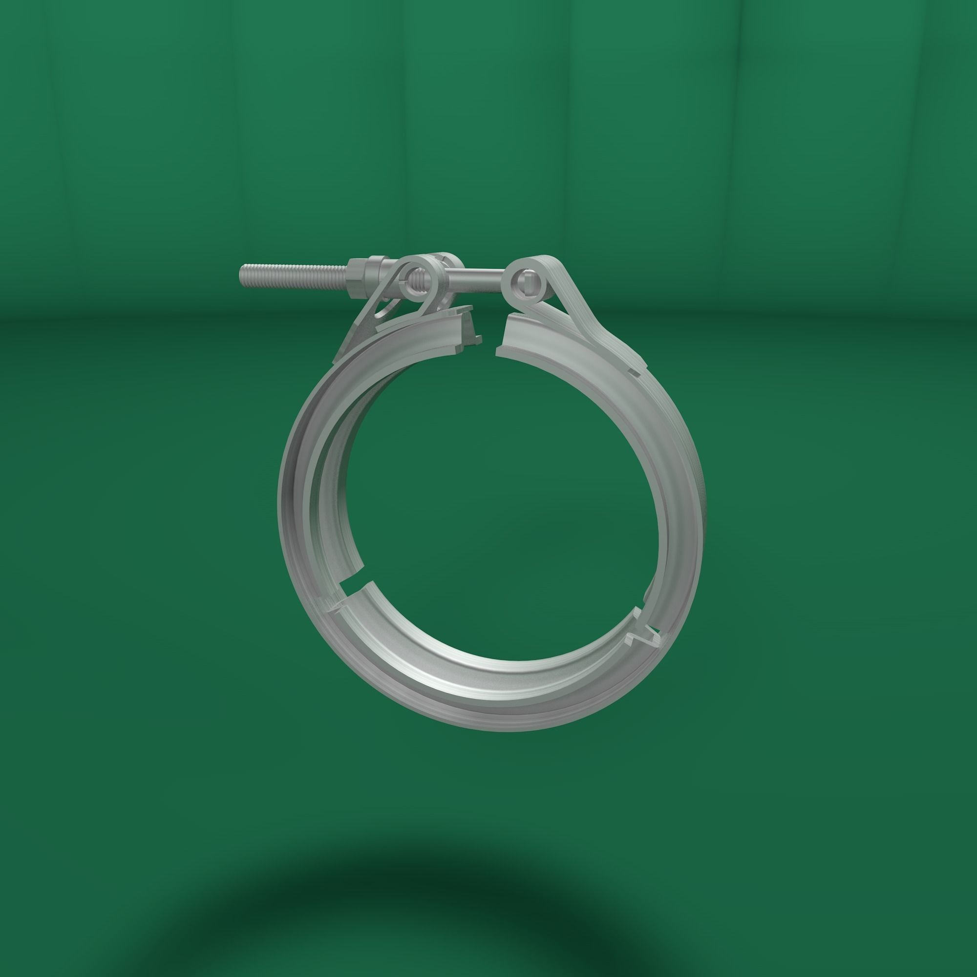 Tube clamp to join two tubes 3D model_23