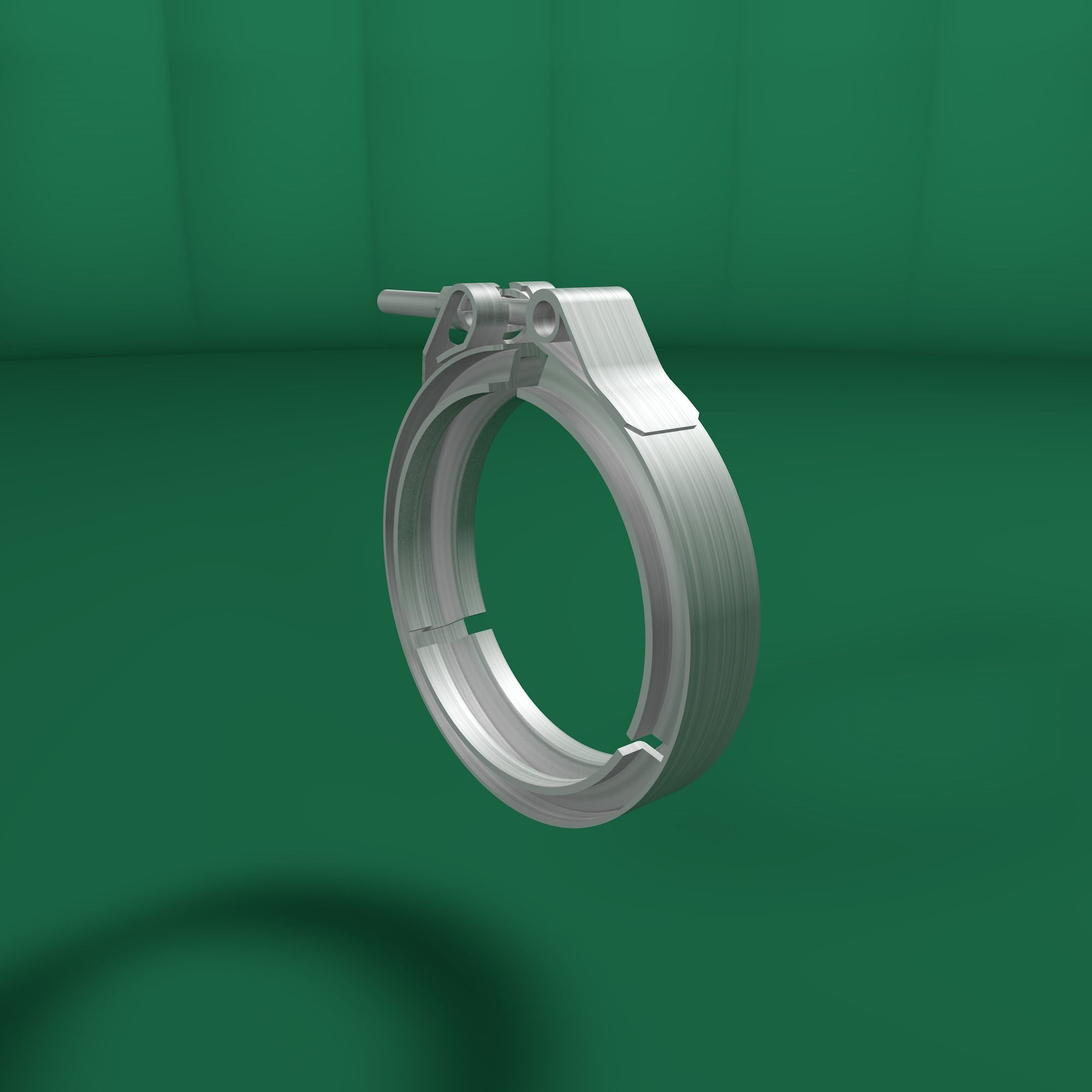 Tube clamp to join two tubes 3D model_28