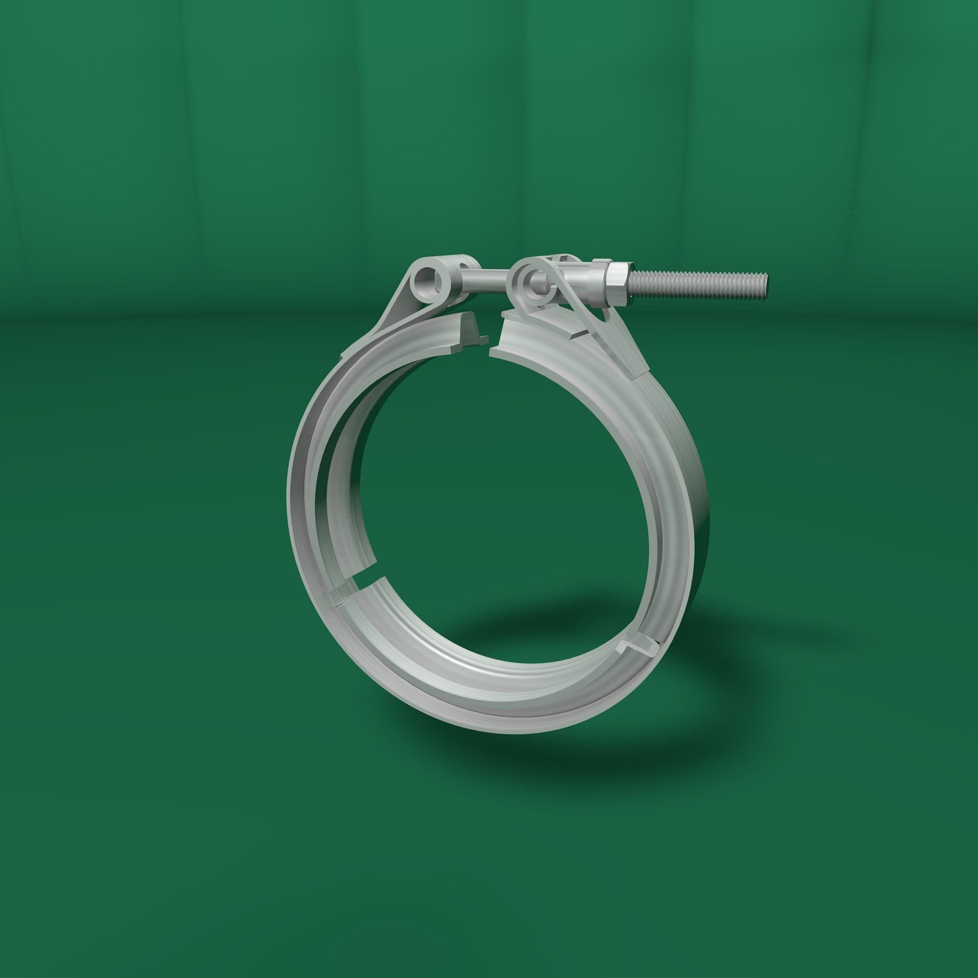 Tube clamp to join two tubes 3D model_35