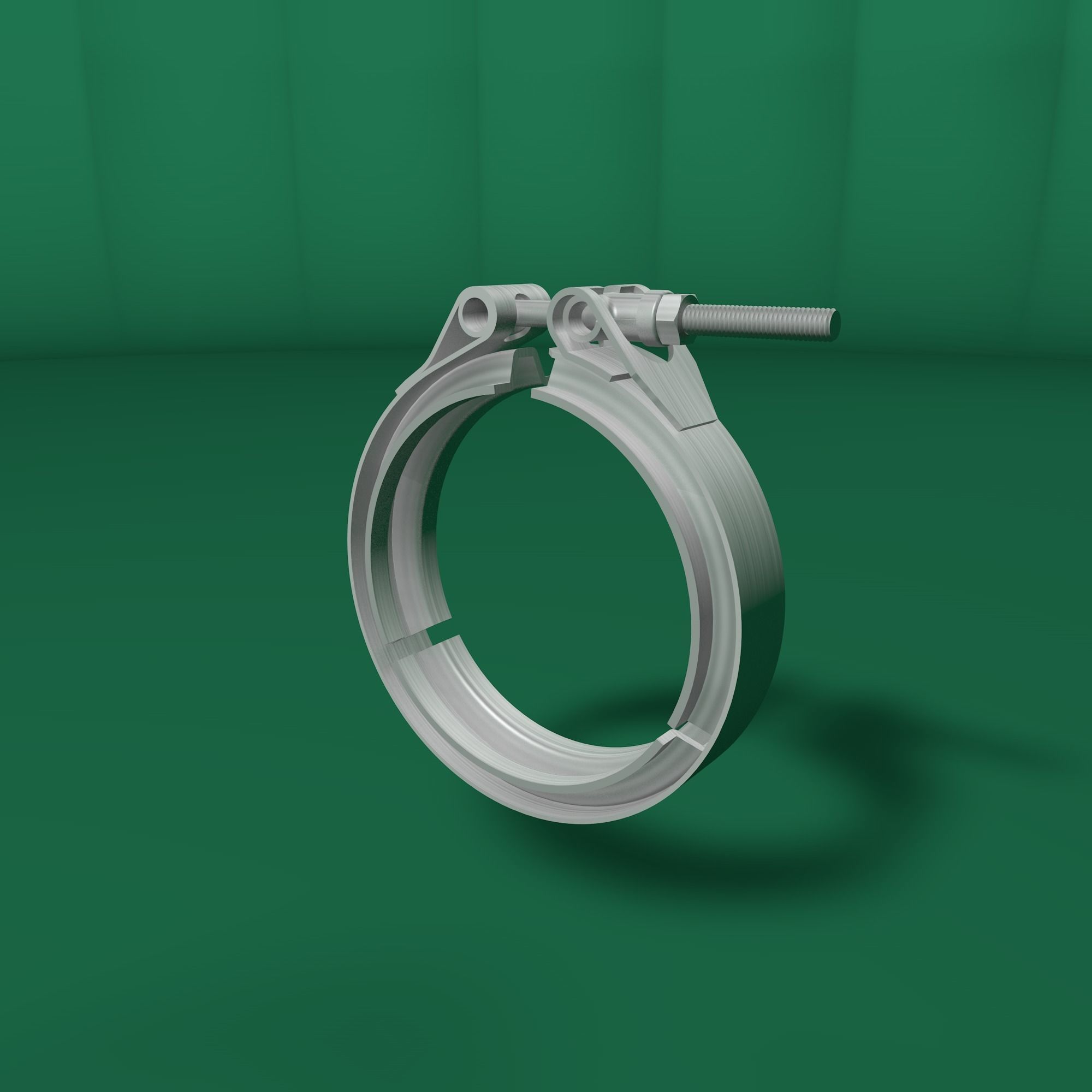 Tube clamp to join two tubes 3D model_3