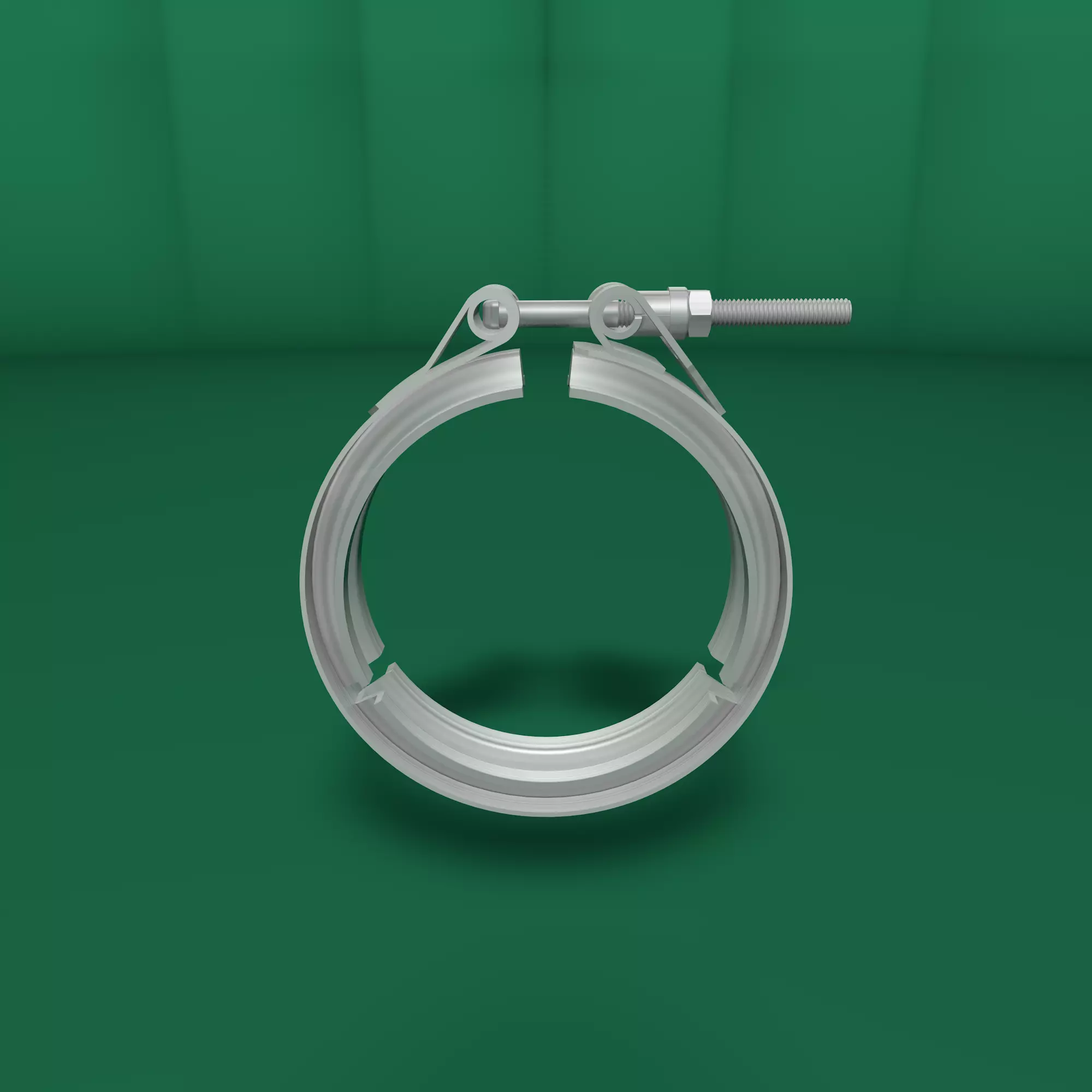 Tube clamp to join two tubes 3D model_0