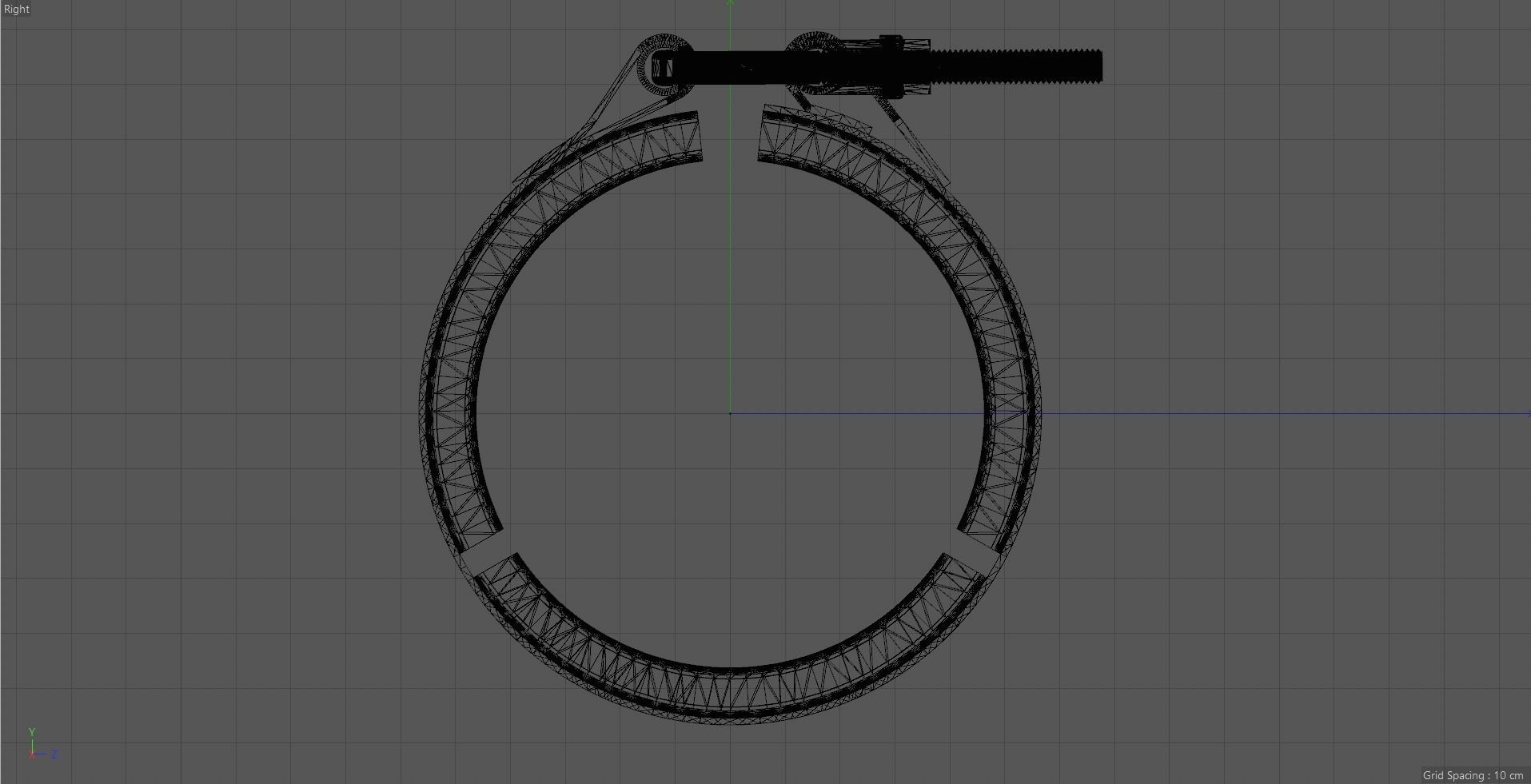 Tube clamp to join two tubes 3D model_7