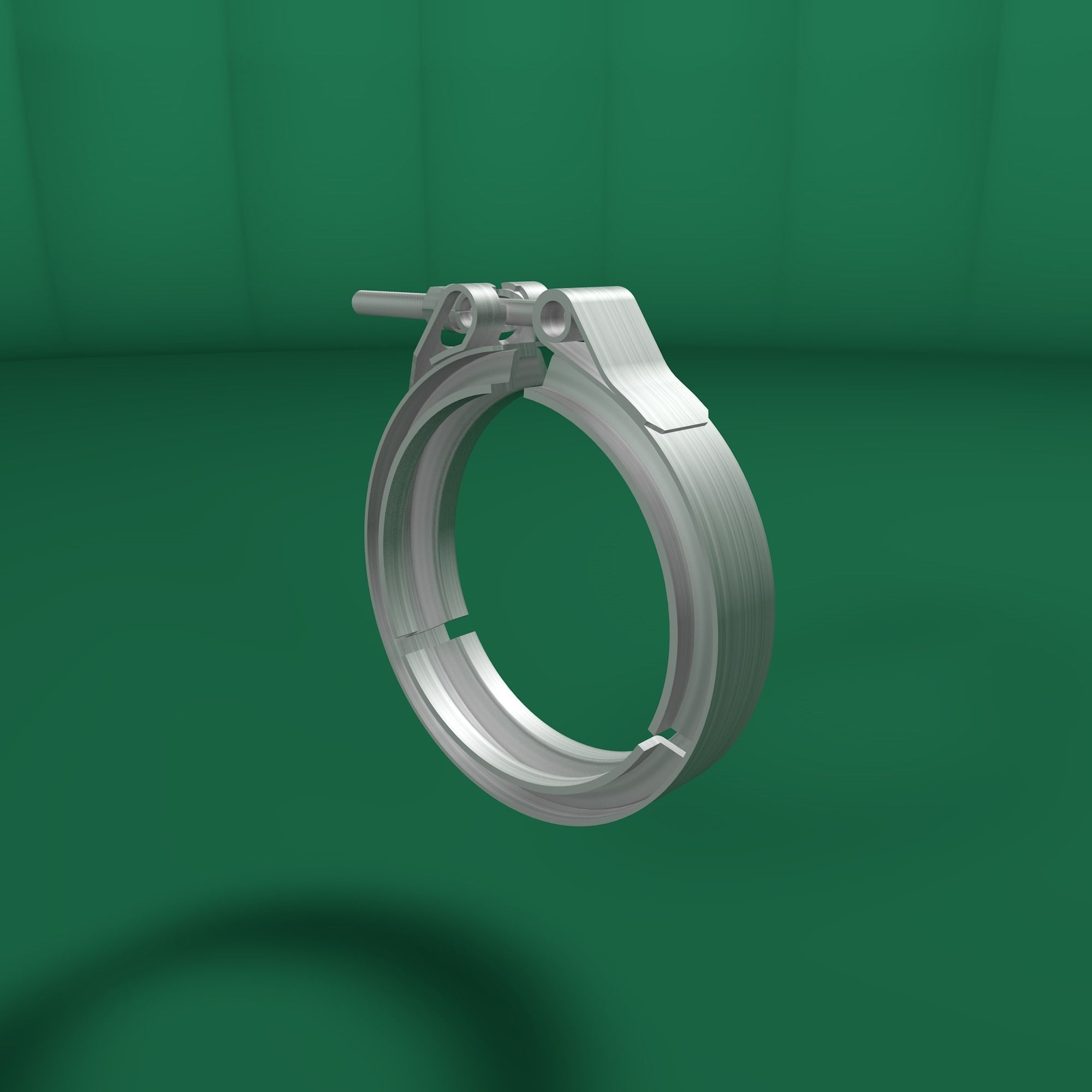 Tube clamp to join two tubes 3D model_29