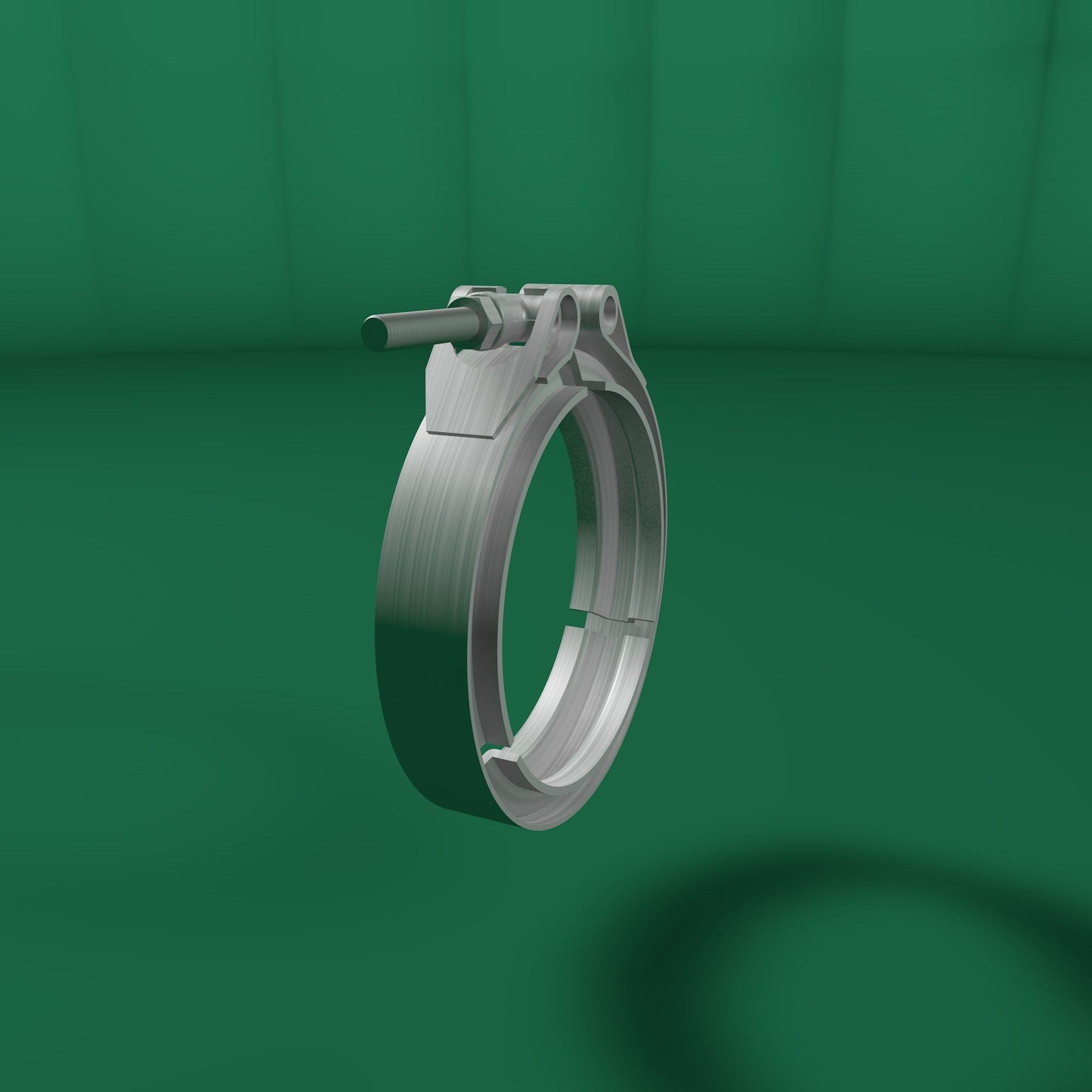 Tube clamp to join two tubes 3D model_36