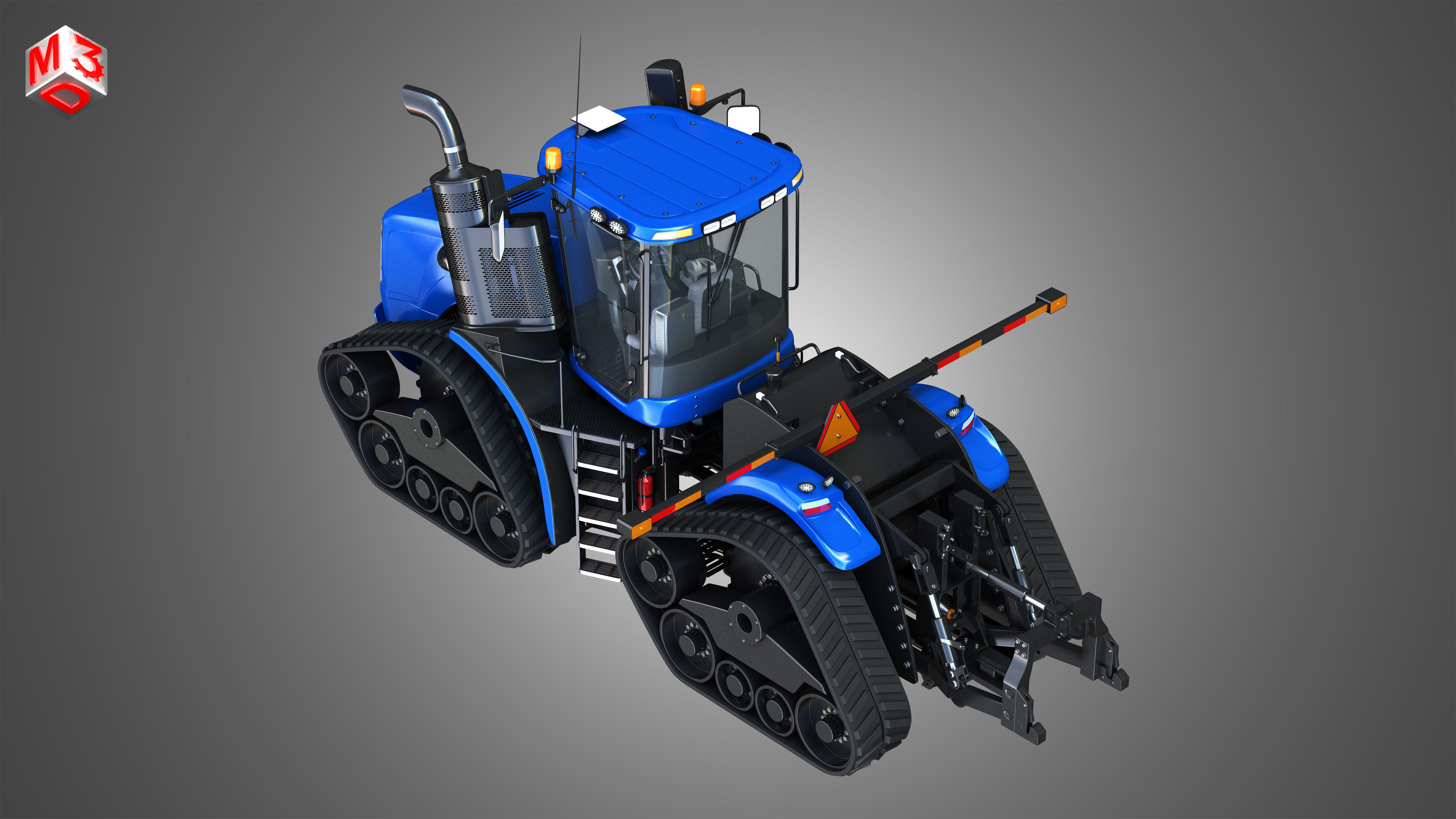 NH - T9 Articulated Tractor -  With Rubber Tracks System 3D model_9