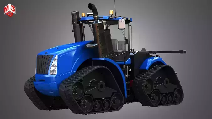 NH - T9 Articulated Tractor -  With Rubber Tracks System 3D model