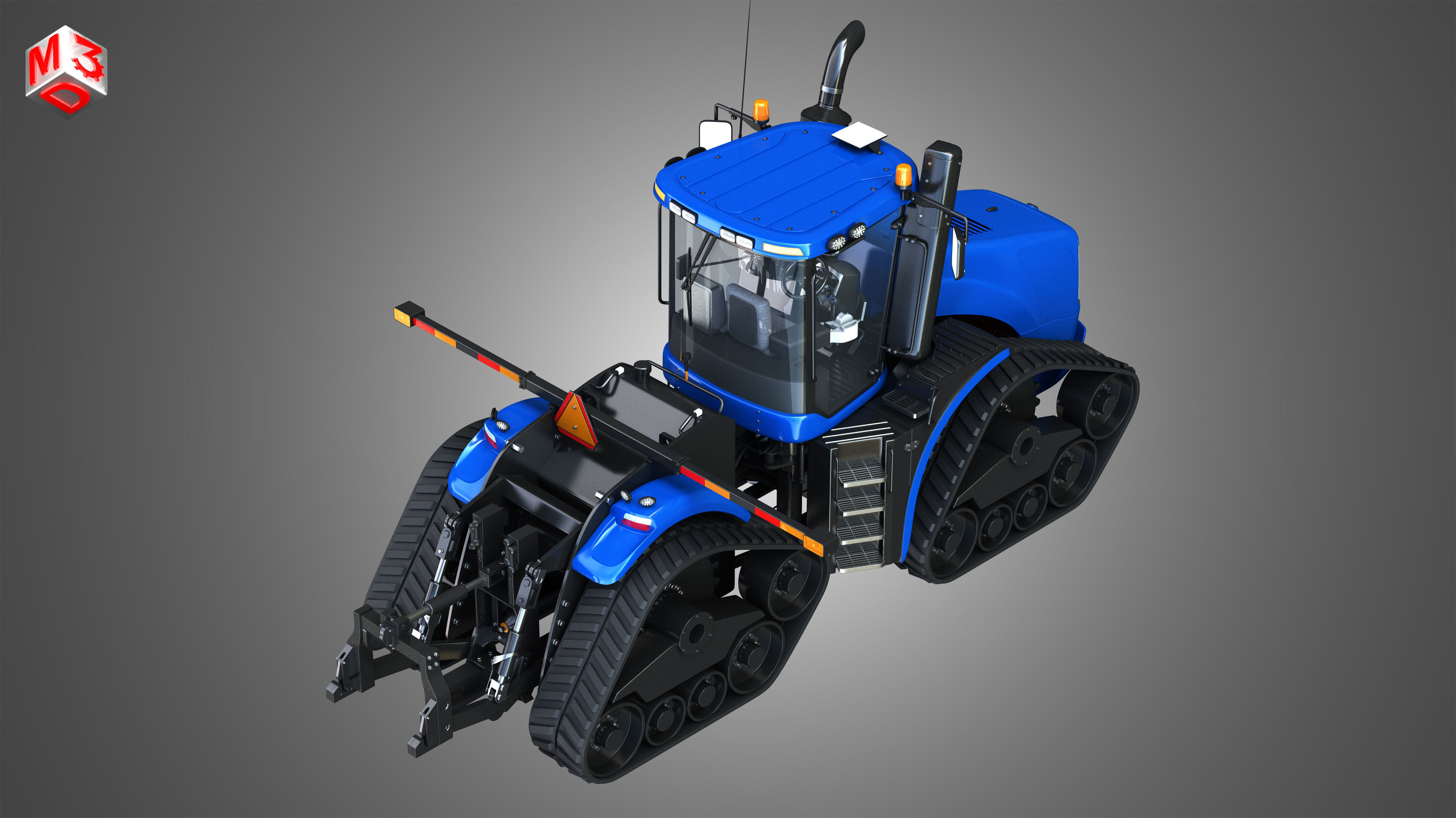 NH - T9 Articulated Tractor -  With Rubber Tracks System 3D model_7