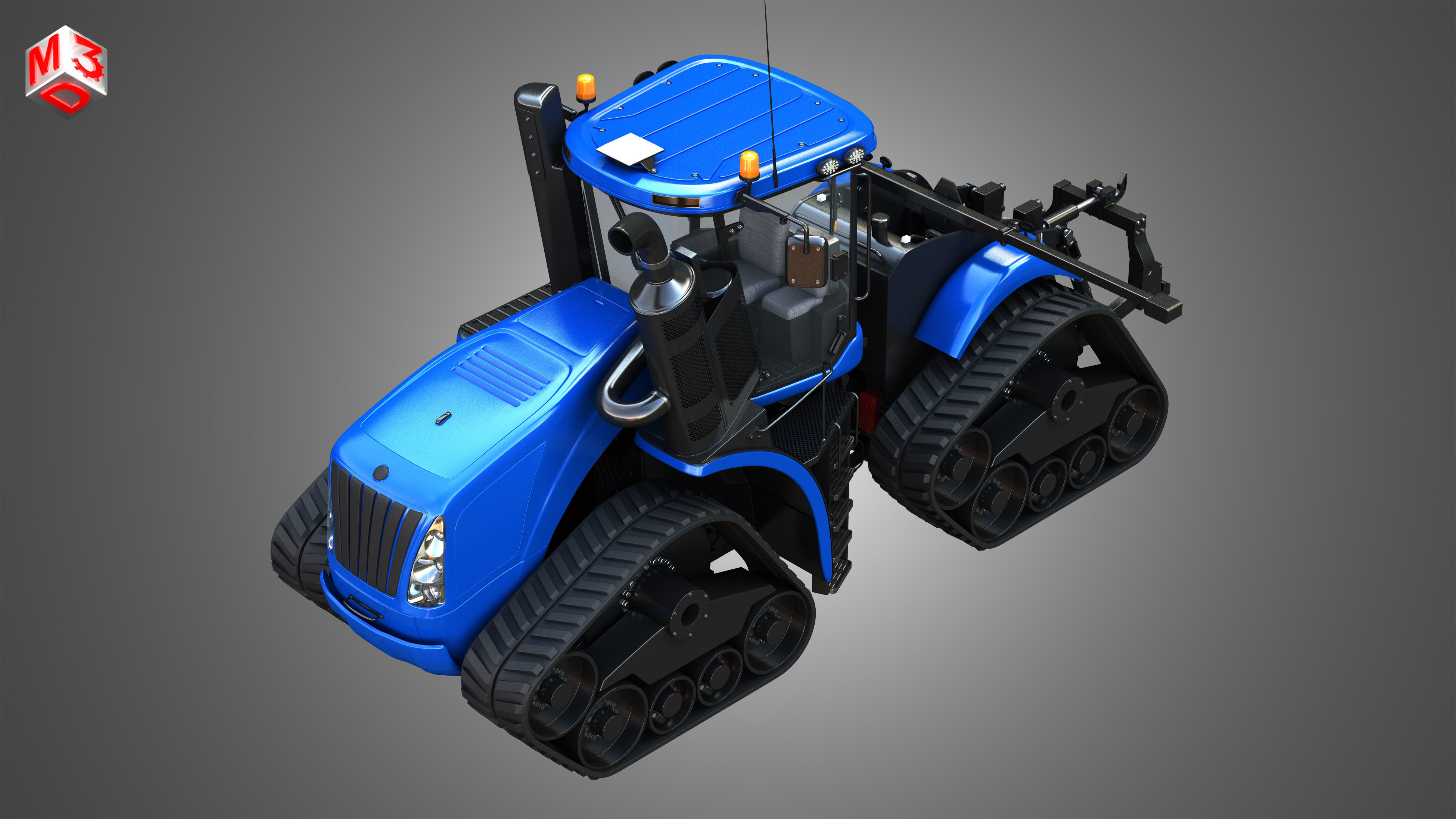 NH - T9 Articulated Tractor -  With Rubber Tracks System 3D model_6