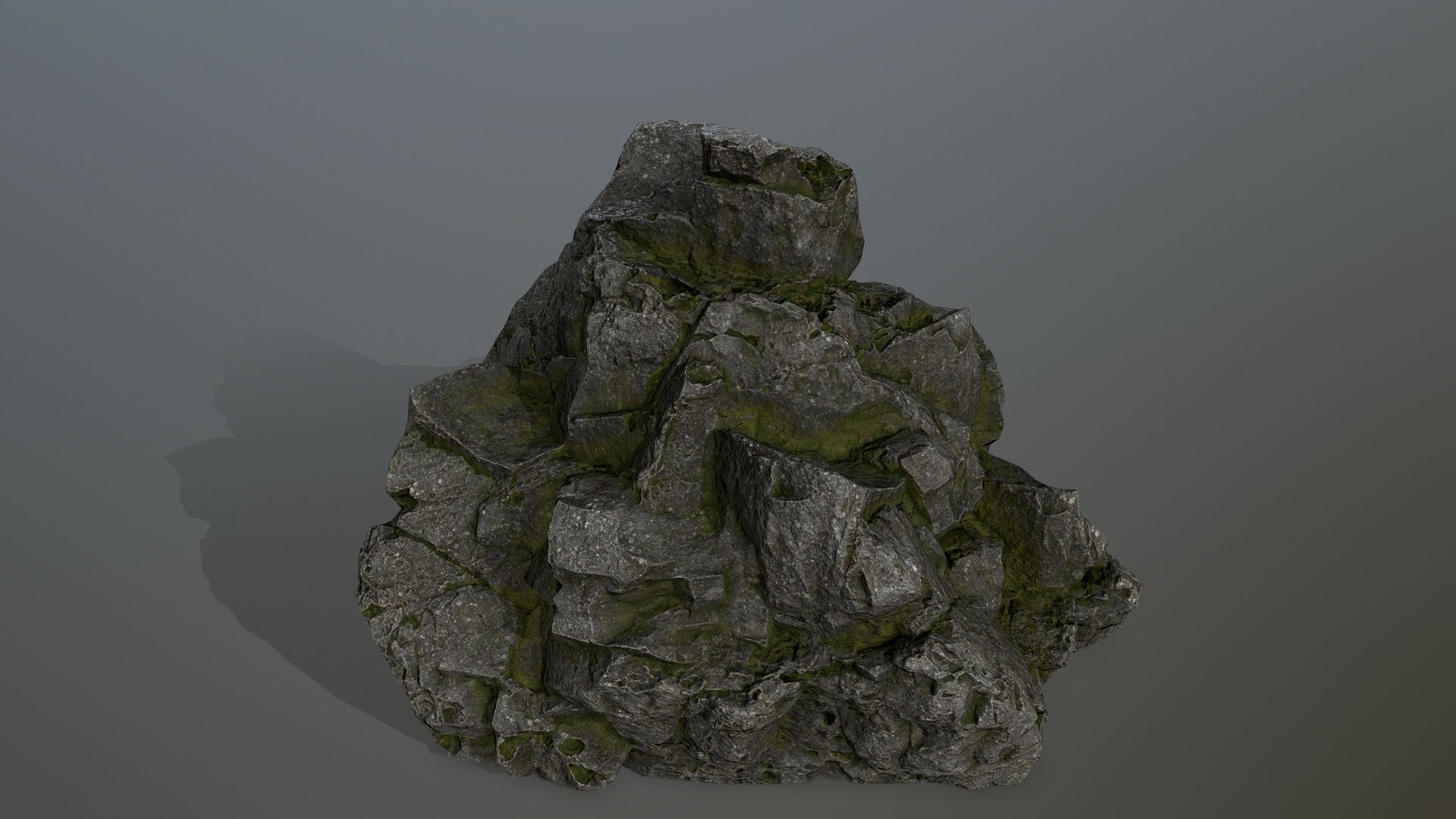 cliff rocks set Low-poly 3D model_21