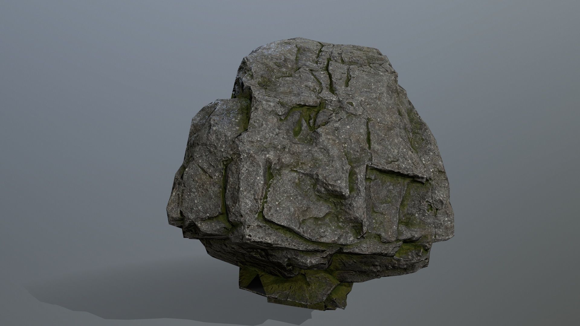 cliff rocks set Low-poly 3D model_24