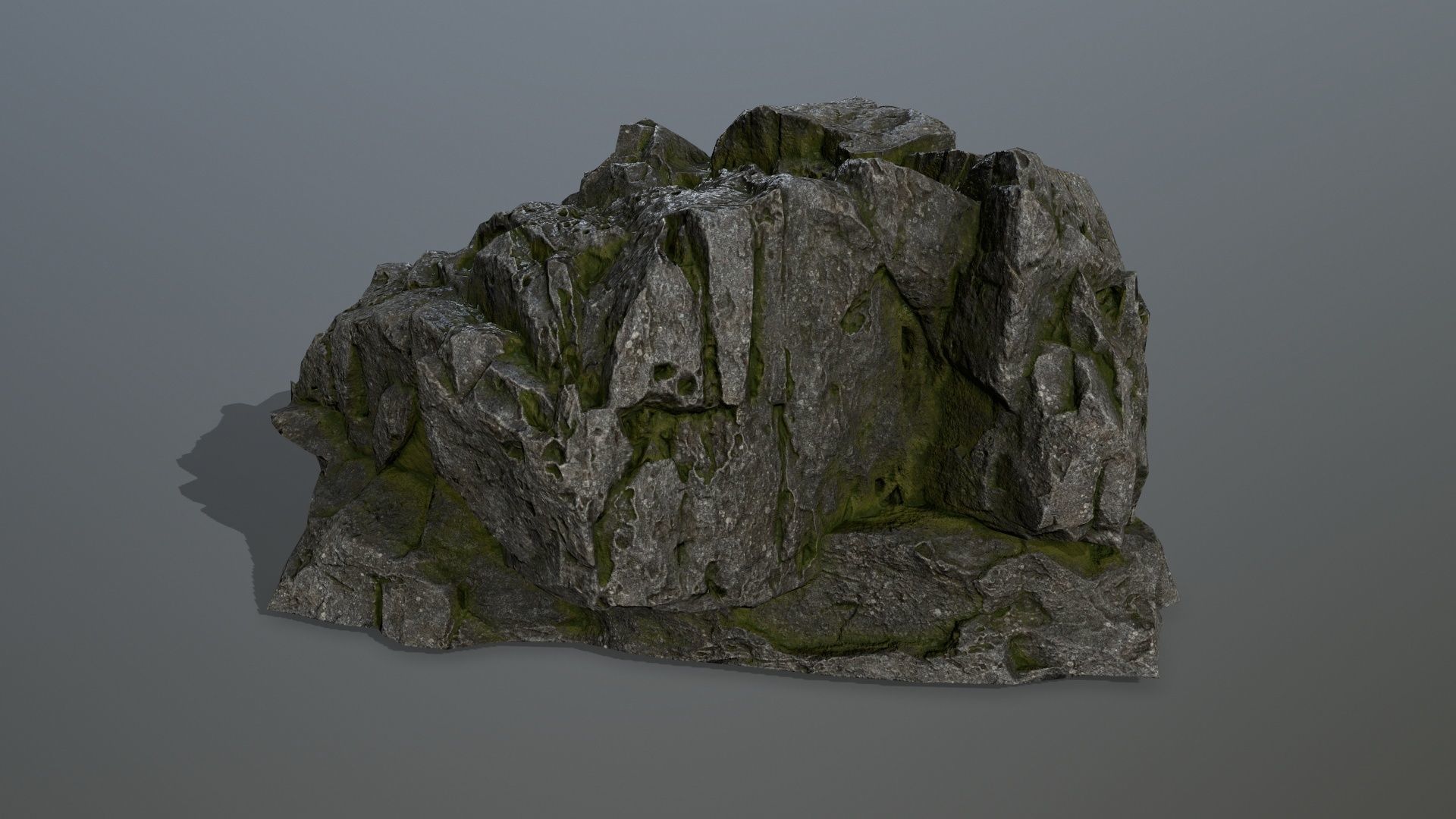 cliff rocks set Low-poly 3D model_17
