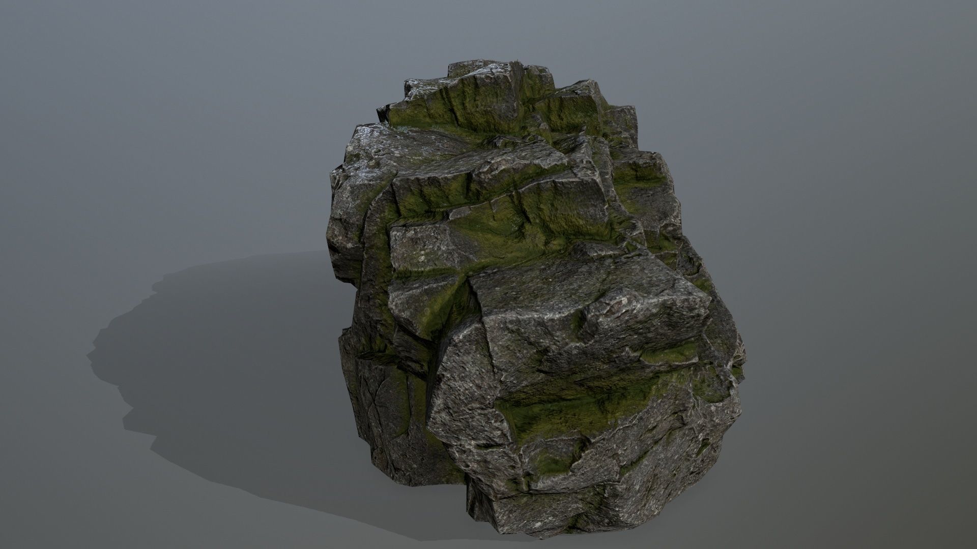 cliff rocks set Low-poly 3D model_27