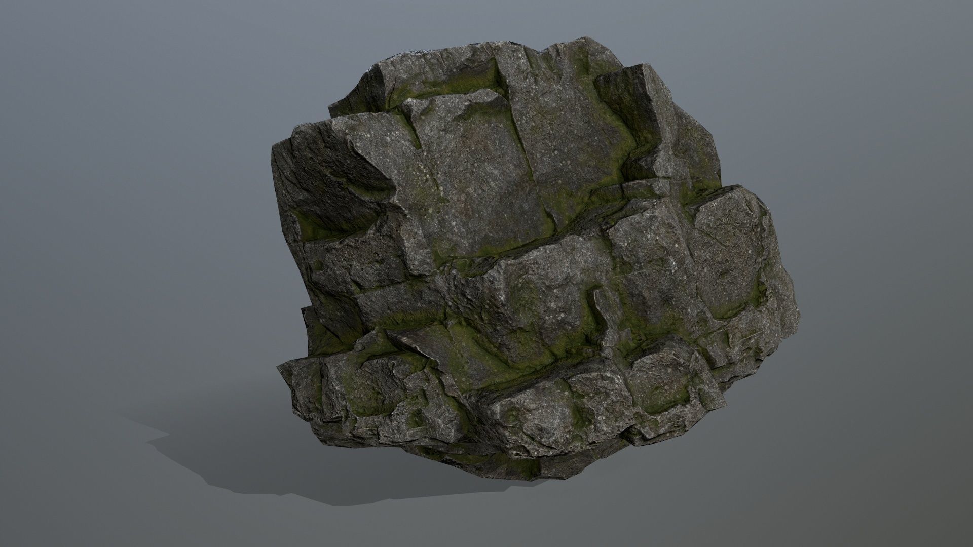 cliff rocks set Low-poly 3D model_18