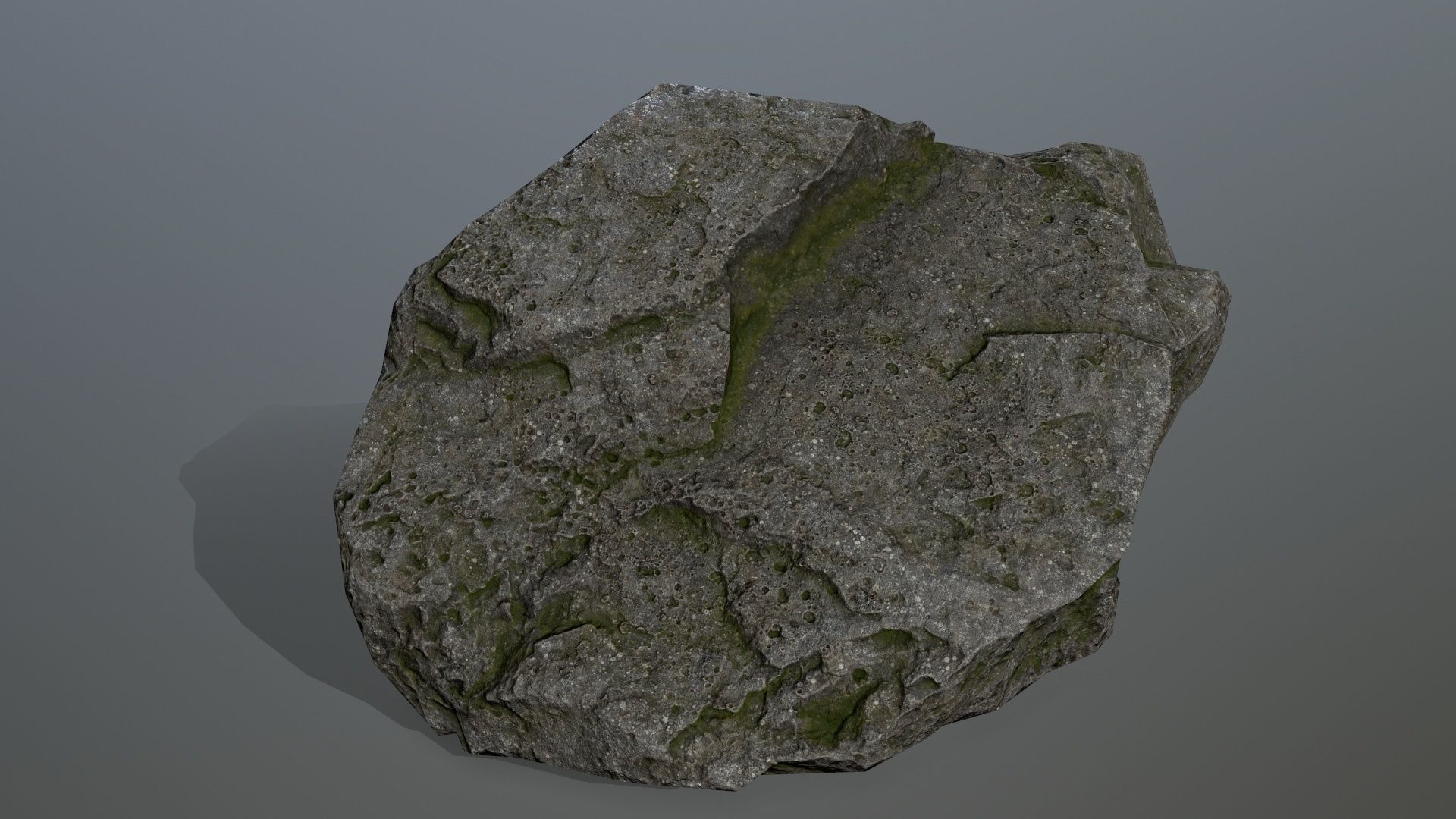 cliff rocks set Low-poly 3D model_7