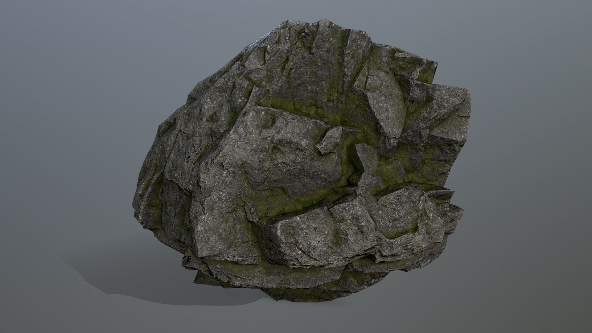 cliff rocks set Low-poly 3D model_25