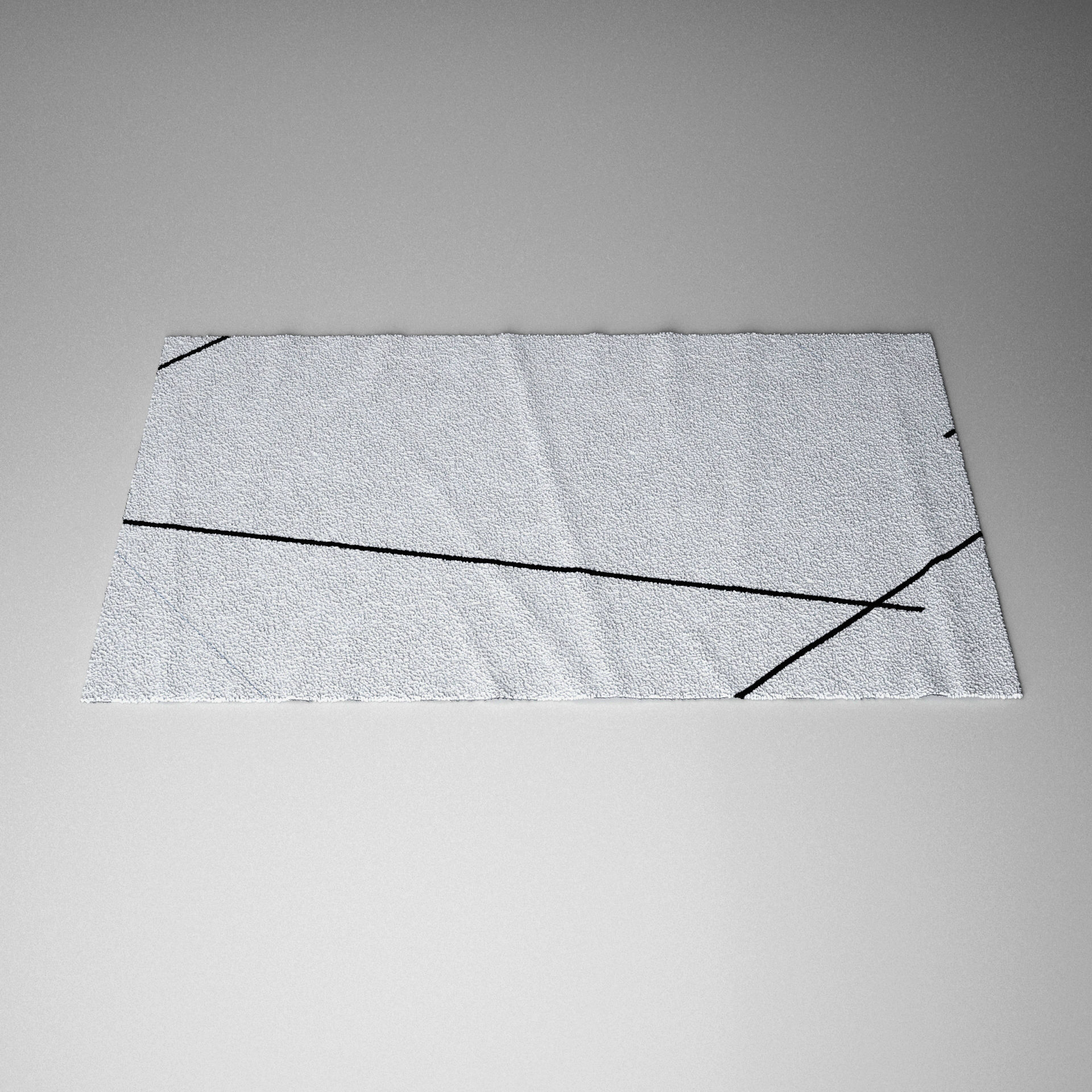 Contemporary Carpet - Rug Low-poly 3D model_2