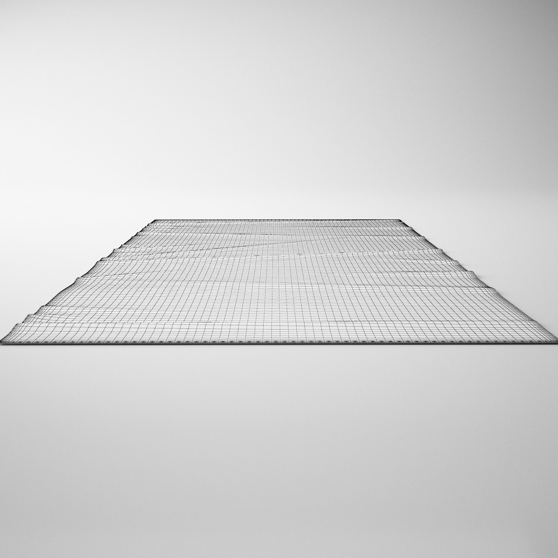 Contemporary Carpet - Rug Low-poly 3D model_1